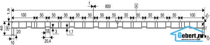 Основные характеристики размеров подоконника ПВХ 800 мм